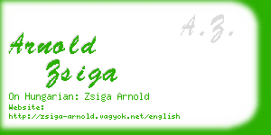 arnold zsiga business card